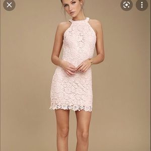 Lulus Love Poem Mini Dress Size Small Pink Blush